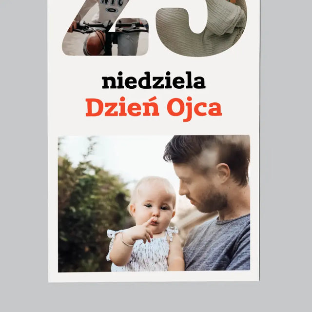 Słowo Ze Zdjęć: Dzień Ojca Kartka Z Kalendarza - Magnes Na Lodówkę