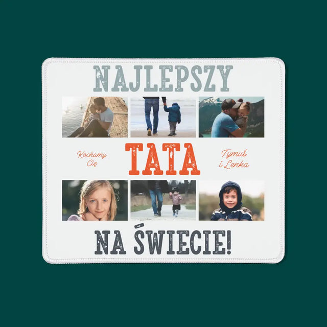 Fotokolaż: Najlepszy Tata Na Świecie Zdjęcia - Podkładka Pod Myszkę