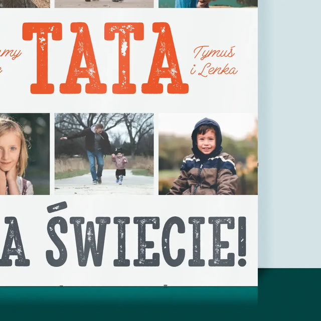 Fotokolaż: Najlepszy Tata Na Świecie Zdjęcia - Personalizowany Plakat