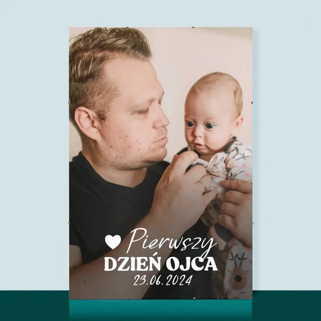 Zdjęcie i Podpis: Pierwszy Dzień Ojca - Personalizowany Plakat