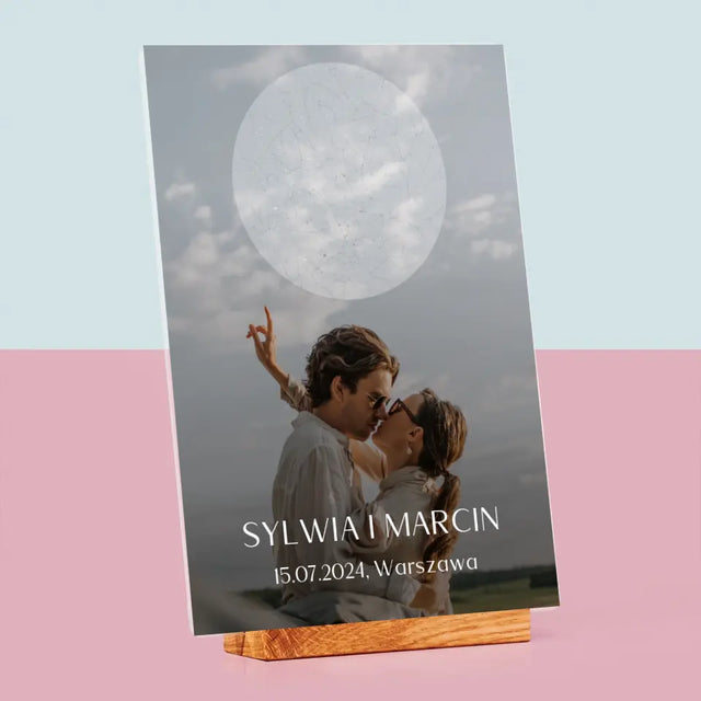 Mapa Gwiazd: Ślub - Wydruk Na Szkle Akrylowym