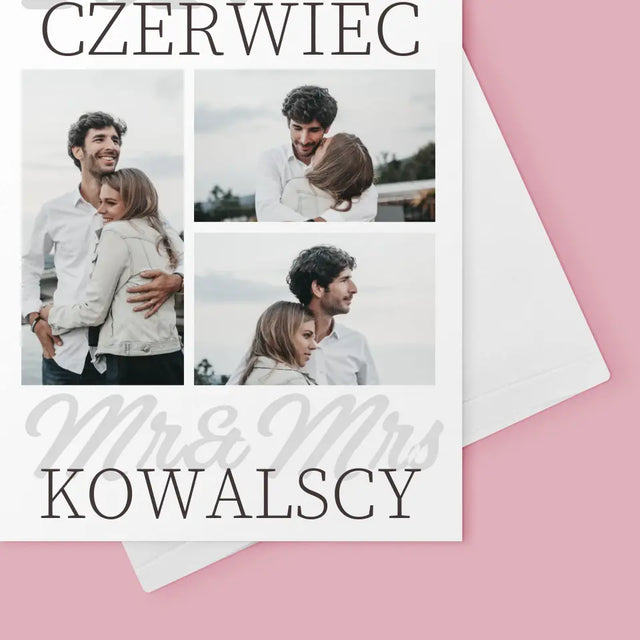 Fotokolaż: Mr&Mrs Data - Kartka z Życzeniami