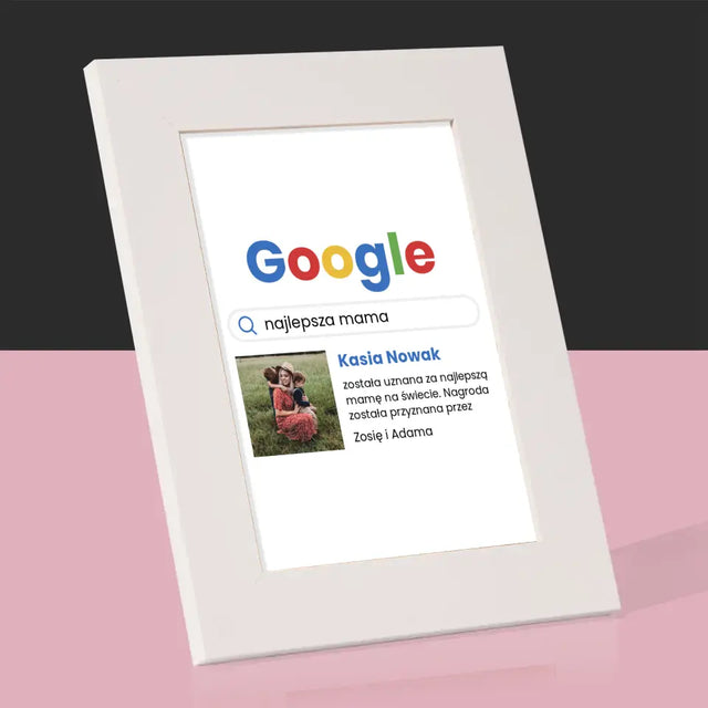 Zdjęcie I Podpis: Najlepsza Mama Wynik Google - Ramka Na Zdjęcie