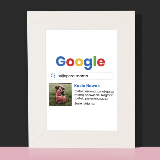 Zdjęcie I Podpis: Najlepsza Mama Wynik Google - Ramka Na Zdjęcie