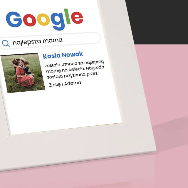 Zdjęcie I Podpis: Najlepsza Mama Wynik Google - Ramka Na Zdjęcie