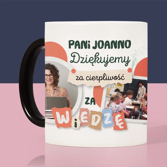 Fotokolaż: Dziękujemy Za Wiedzę - Kubek z Nadrukiem