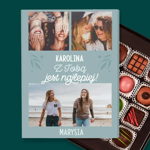 Fotokolaż: Najlepsze Przyjaciółki - Personalizowane Praliny