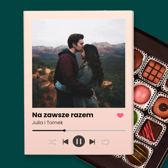 Zdjęcie i Podpis: Spotify z Twoim Zdjęciem - Personalizowane Praliny