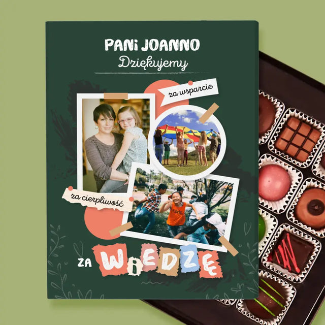 Fotokolaż: Dziękujemy Za Wiedzę - Personalizowane Praliny