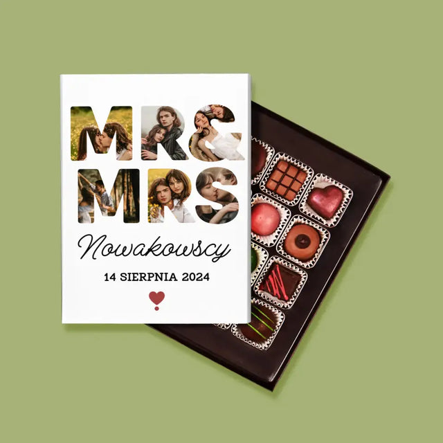 Słowo Ze Zdjęć: Mr&Mrs - Personalizowane Praliny