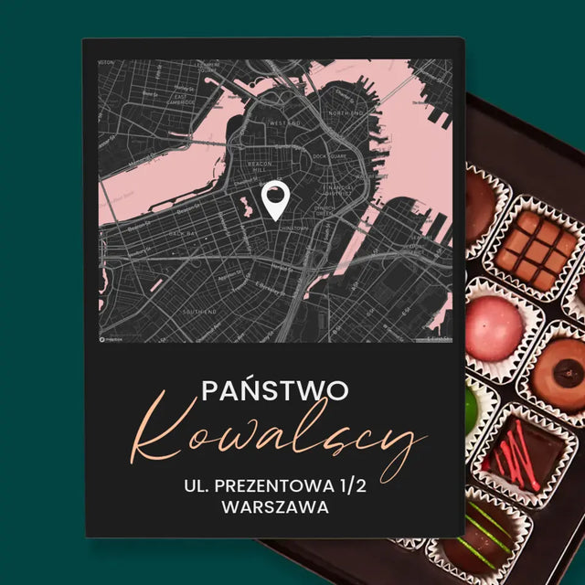 Mapa Miasta: Państwo - Personalizowane Praliny