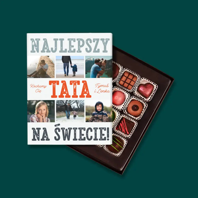 Fotokolaż: Najlepszy Tata Na Świecie - Personalizowane Praliny