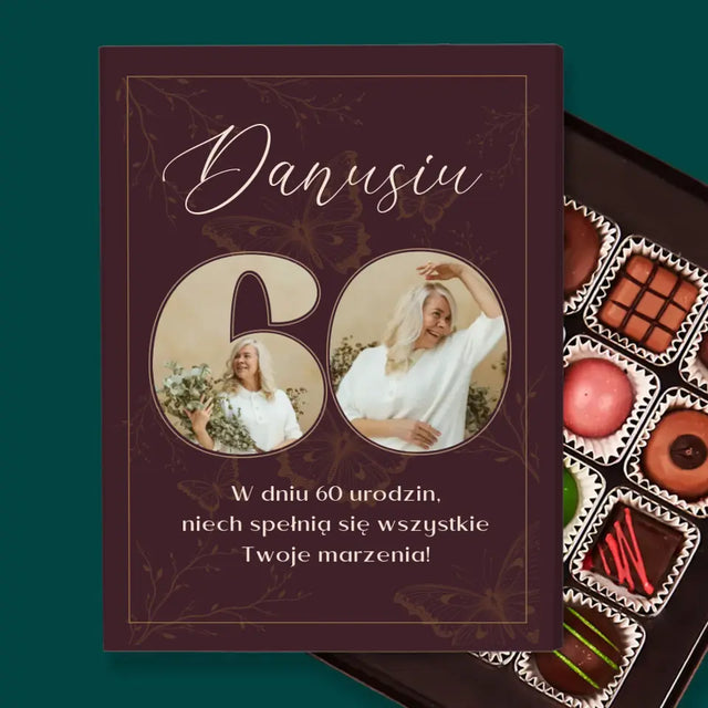 Fotokolaż: 60 Urodziny - Personalizowane Praliny