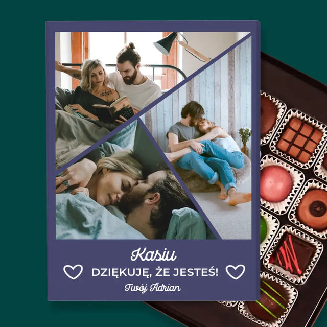 Fotokolaż: Dziękuję, Że Jesteś - Personalizowane Praliny