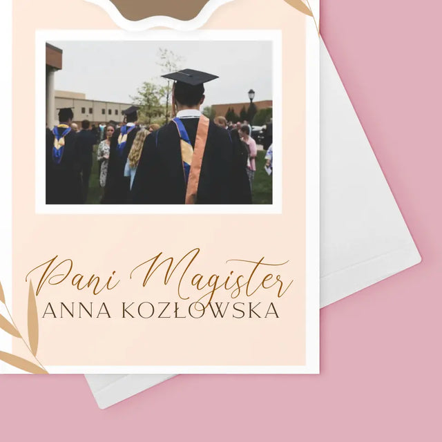 Fotokolaż: Pani Magister - Kartka z Życzeniami