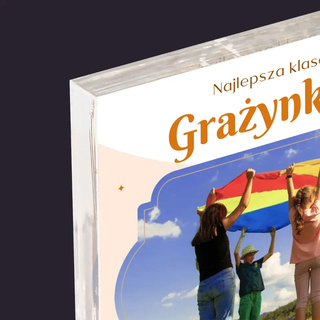 Zdjęcie i Podpis: Najlepsza Klasa - Blok Akrylowy z Nadrukiem