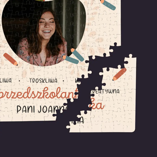 Zdjęcie i Podpis: Przedszkolanka - Personalizowane Puzzle