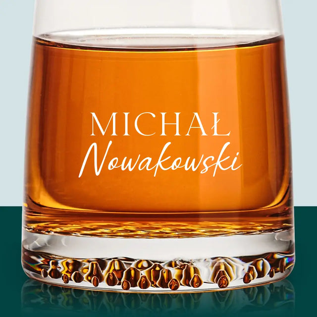 Monogram: Imię i Nazwisko - Szklanka Do Whisky