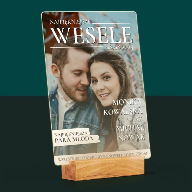 Okładka Magazynu: Najpiękniejsze Wesele - Wydruk Na Szkle Akrylowym