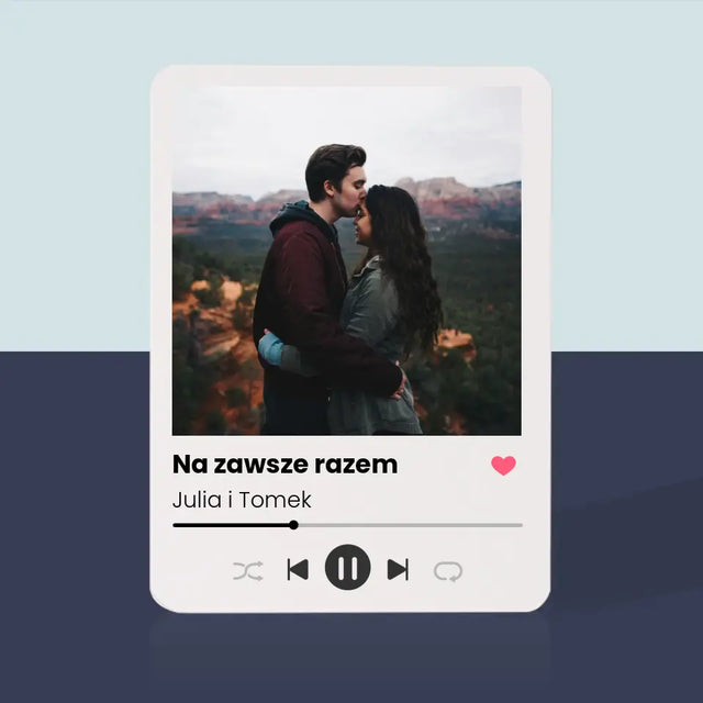 Zdjęcie i Podpis: Spotify z Twoim Zdjęciem - Karty Do Gry