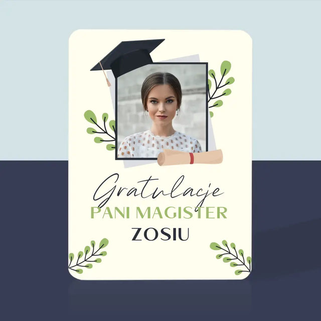 Zdjęcie i Podpis: Gratulacje Magister - Karty Do Gry