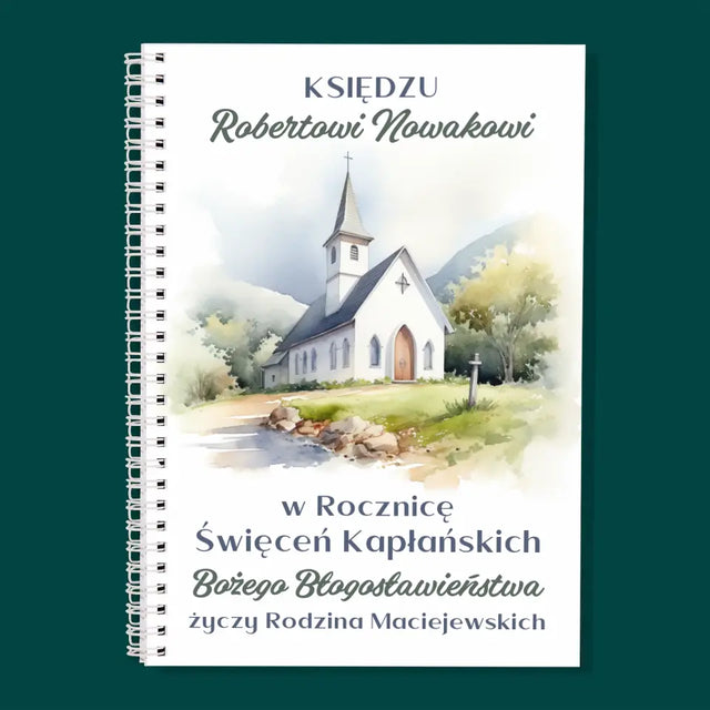 Imię i Podpis: Rocznica Święceń Kapłańskich - Planer Dzienny z Nadrukiem