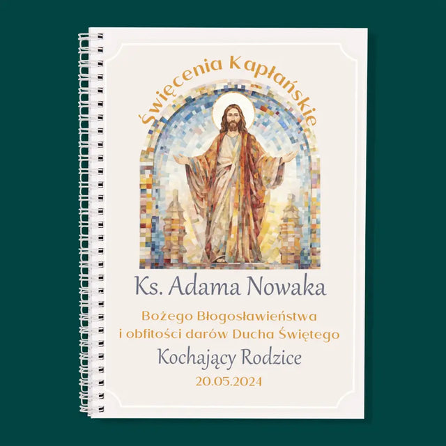 Imię i Podpis: Święcenia Kapłańskie - Planer Dzienny z Nadrukiem