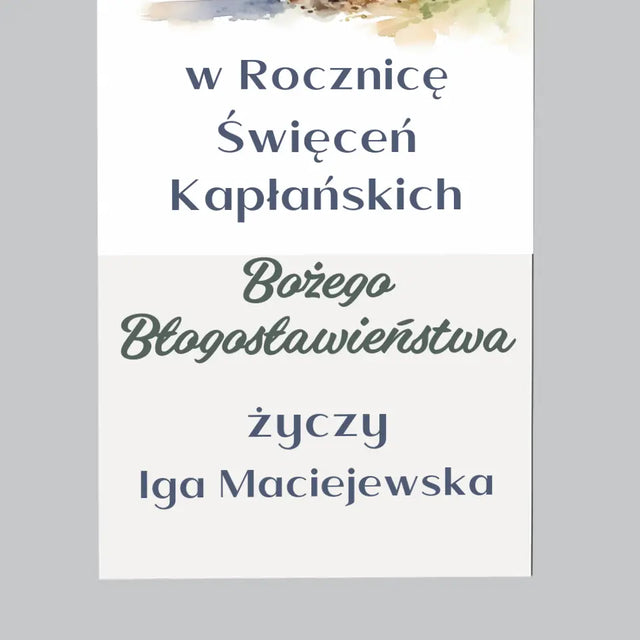 Imię i Podpis: Rocznica Święceń Kapłańskich - Magnes Na Lodówkę