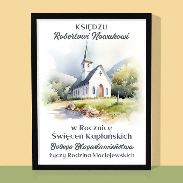 Imię i Podpis: Rocznica Święceń Kapłańskich - Wydruk Obramowany