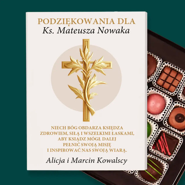 Imię i Podpis: Podziękowania Dla Księdza - Personalizowane Praliny