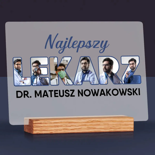 Słowo Ze Zdjęć: Najlepszy Lekarz - Wydruk Na Szkle Akrylowym