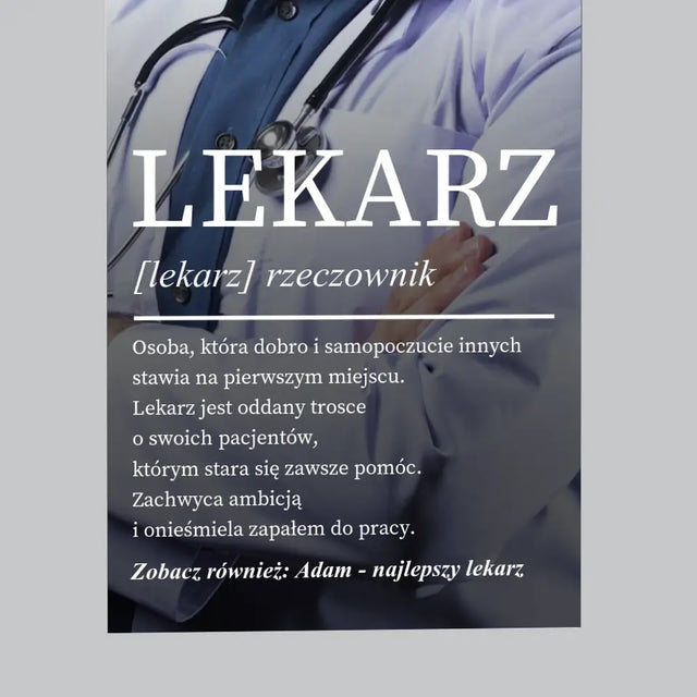 Zdjęcie I Podpis: Lekarz Definicja - Magnes - Prostokąt