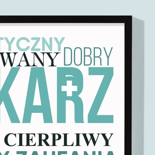 Fotokolaż: Lekarz Cechy - Wydruk Obramowany