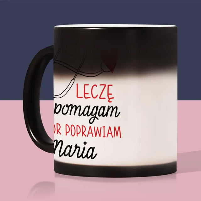 Imię I Podpis: Leczę Pomagam - Kubek z Nadrukiem