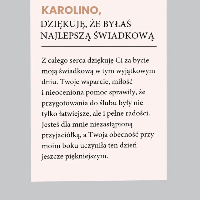 Zdjęcie i Podpis: Wymarzona Świadkowa - Magnes Na Lodówkę