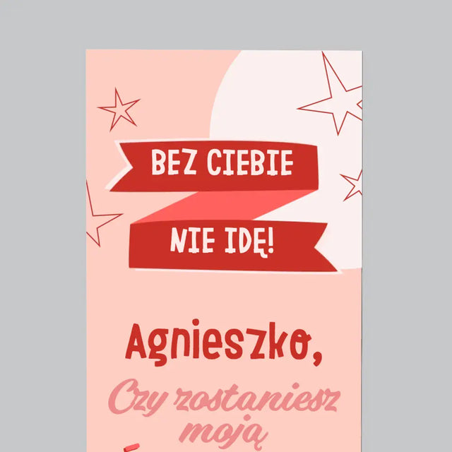 Imię i Podpis: Bez Ciebie Nie Idę - Magnes Na Lodówkę