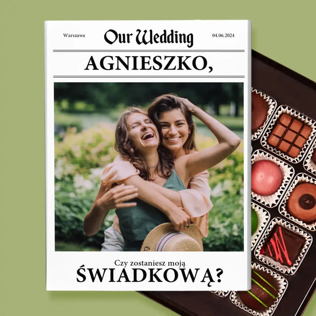 Zdjęcie i Podpis: Our Wedding Świadkowa - Personalizowane Praliny