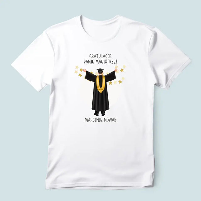 Kreator Postaci: Jesteś Magistrem - Koszulka Męska z Nadrukiem