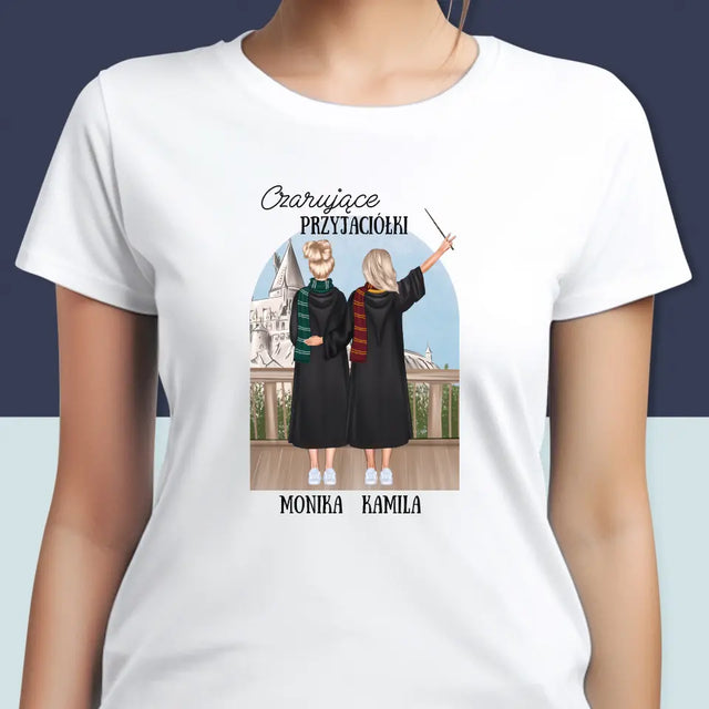 Kreator Postaci: Czarujące Przyjaciółki - Koszulka Damska z Nadrukiem