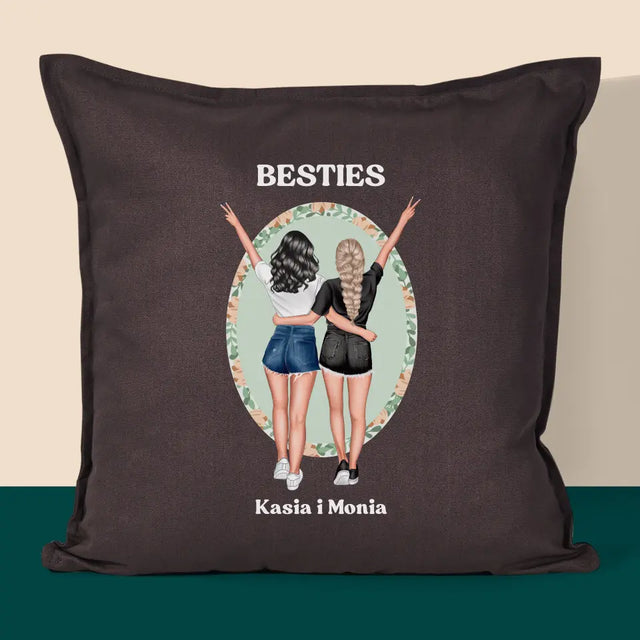 Kreator Postaci: Best Friends - Personalizowana Poduszka