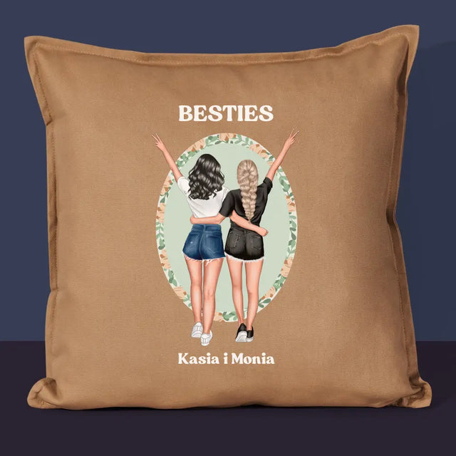 Kreator Postaci: Best Friends - Personalizowana Poduszka