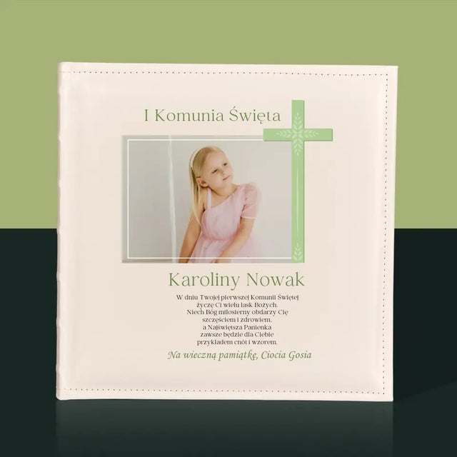 Zdjęcie i Podpis: Komunia Zdjęcie Krzyż - Album Na Zdjęcia