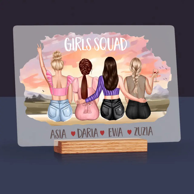 Kreator Postaci: Girls Squad - Wydruk Na Szkle Akrylowym