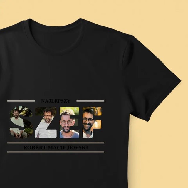 Słowo Ze Zdjęć: Najlepszy Szef 2 - Koszulka Męska z Nadrukiem