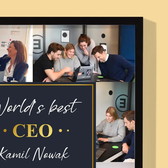 Fotokolaż: World’S Best Ceo - Wydruk Obramowany