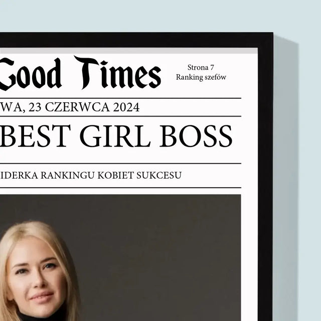 Okładka Magazynu: World’S Best Girl Boss - Wydruk Obramowany