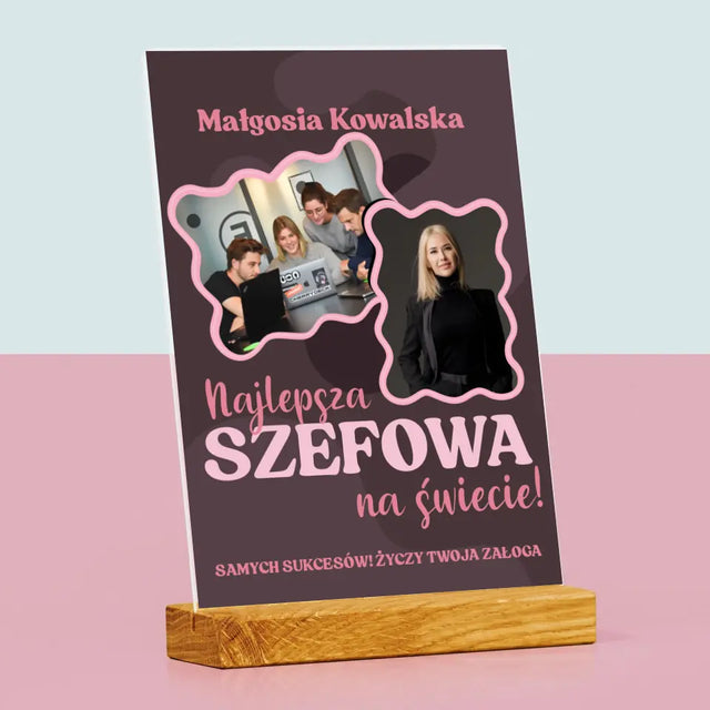 Fotokolaż: Najlepsza Szefowa - Wydruk Na Szkle Akrylowym