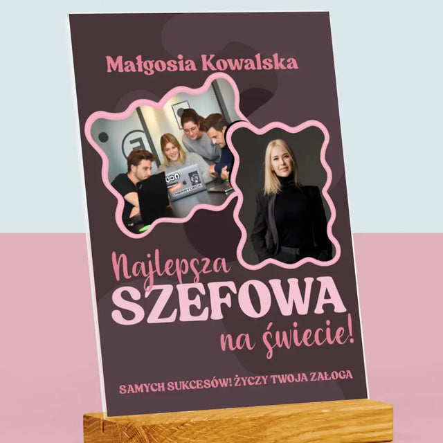 Fotokolaż: Najlepsza Szefowa - Wydruk Na Szkle Akrylowym