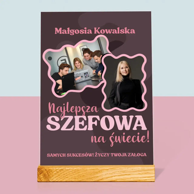 Fotokolaż: Najlepsza Szefowa - Wydruk Na Szkle Akrylowym