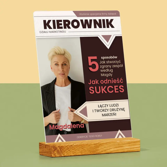 Okładka Magazynu: Kierownik - Wydruk Na Szkle Akrylowym
